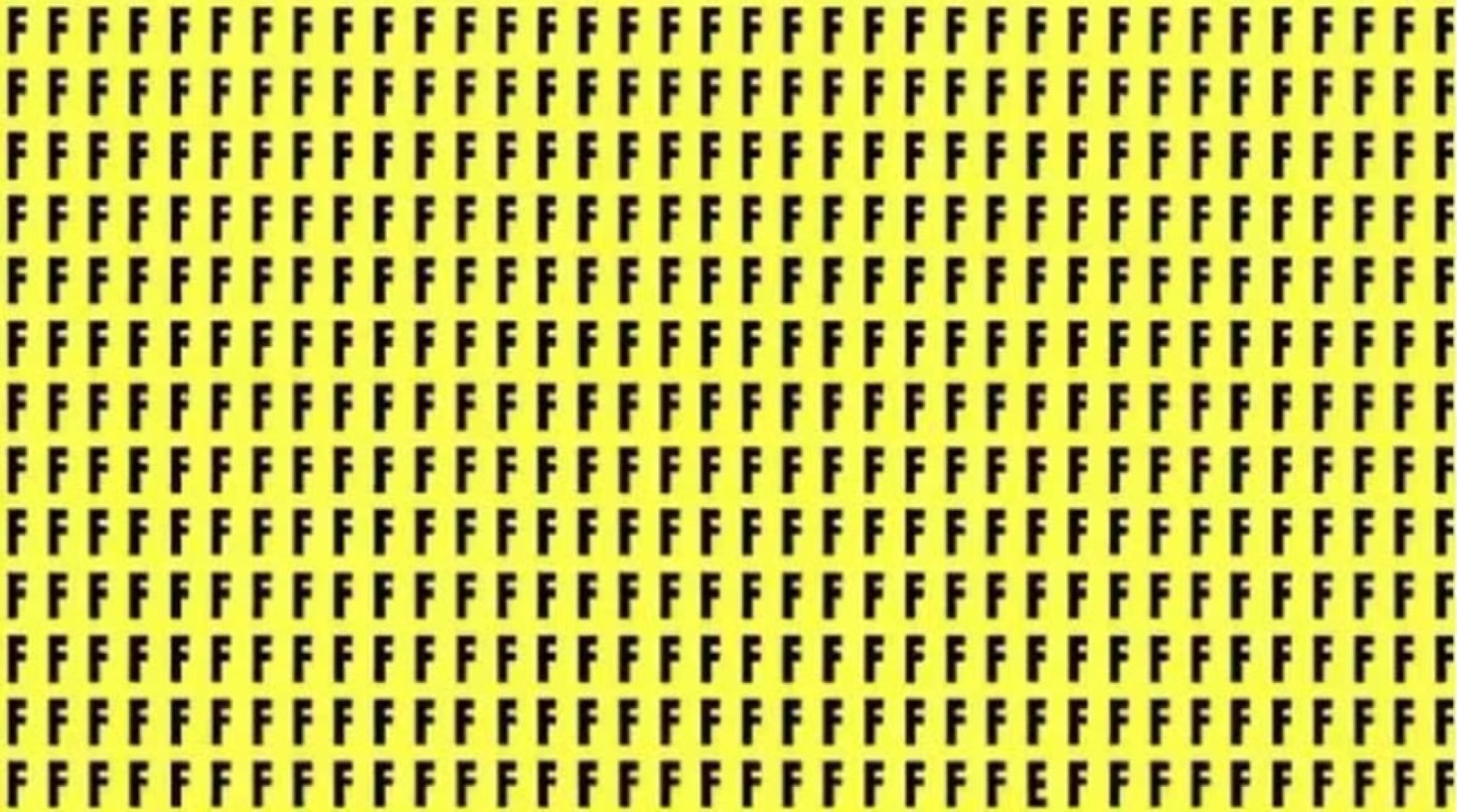 Tem oito segundos para encontrar a letra intrusa nesta imagem; consegue?