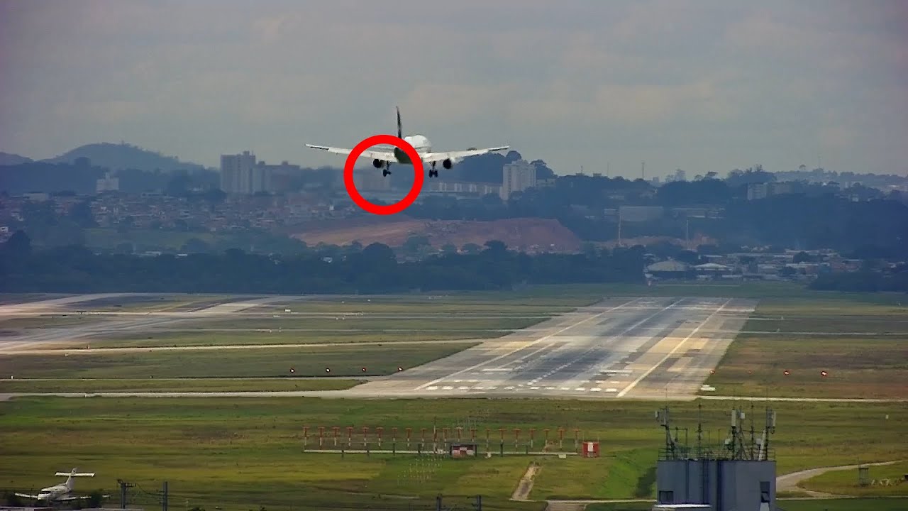 Avião faz pouso de emergência com uma roda a menos em Guarulhos