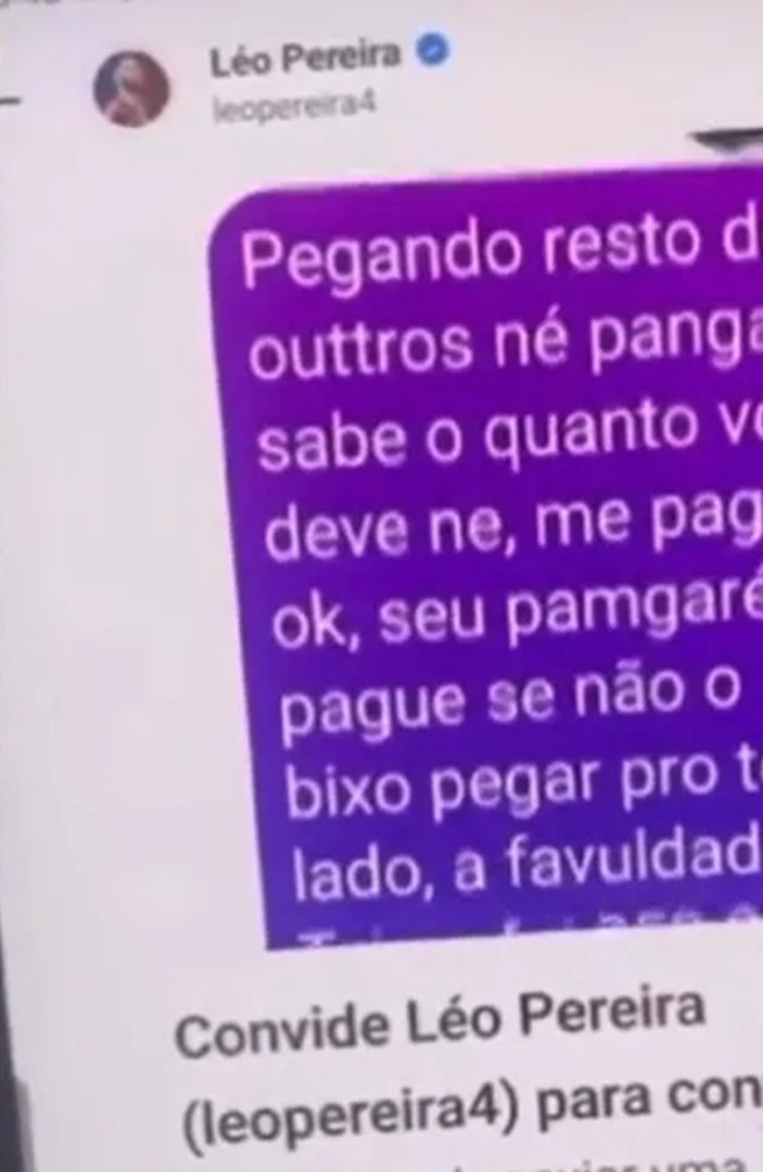 Karoline Lima desabafa após pai da ex de Léo Pereira chamá-la de 'resto'