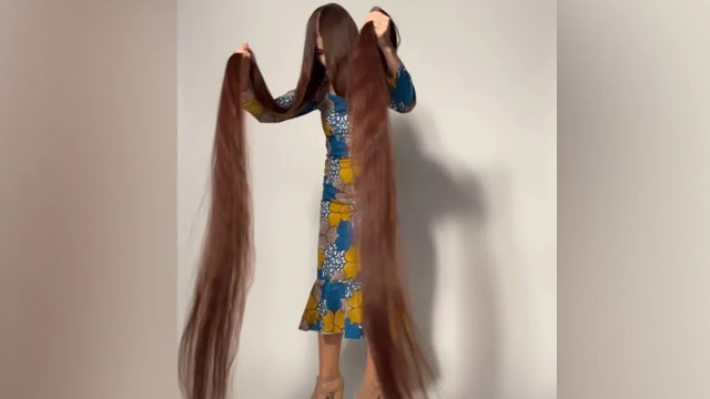 Rapunzel: Ucraniana entra para o Guinness com cabelo de 2,57 metros