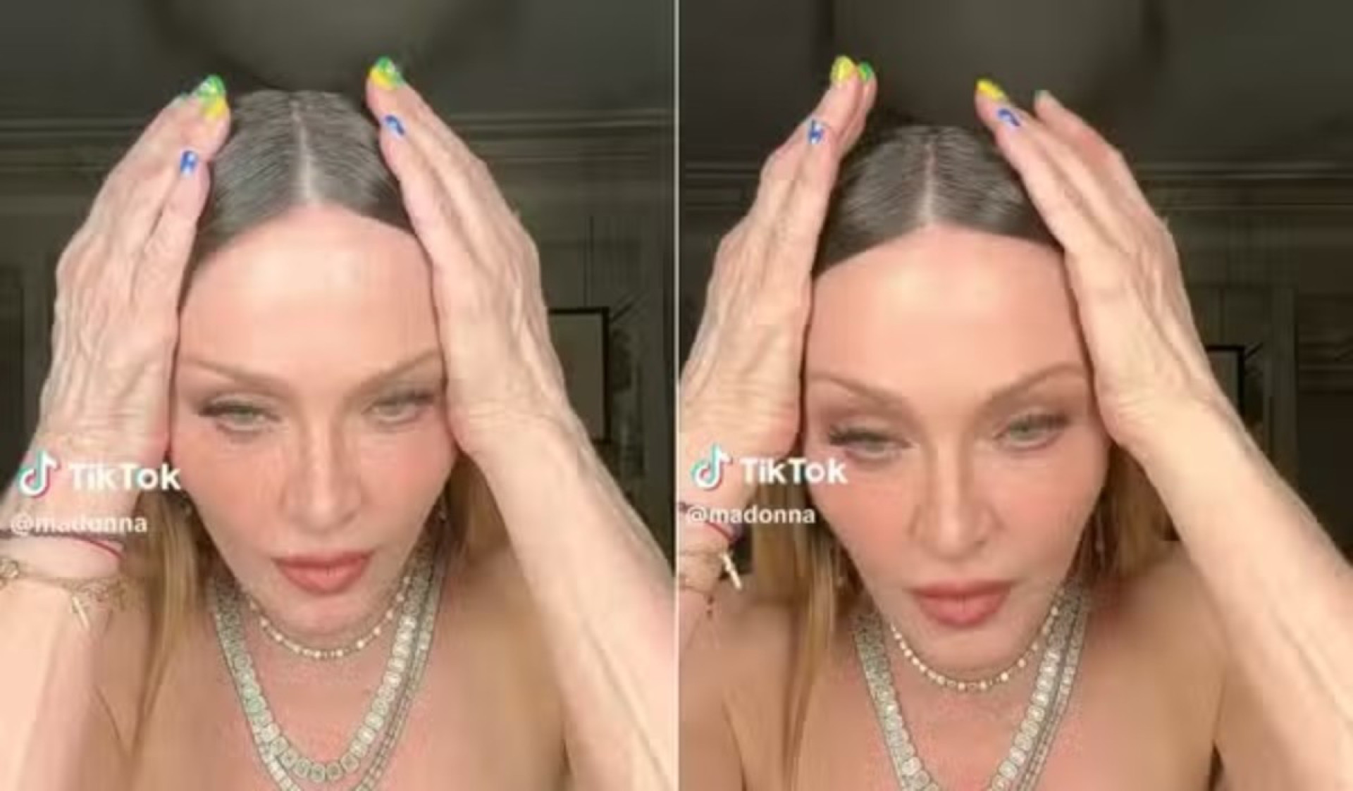 Madonna pinta as unhas com verde e amarelo, antes apropriado por Bolsonaro