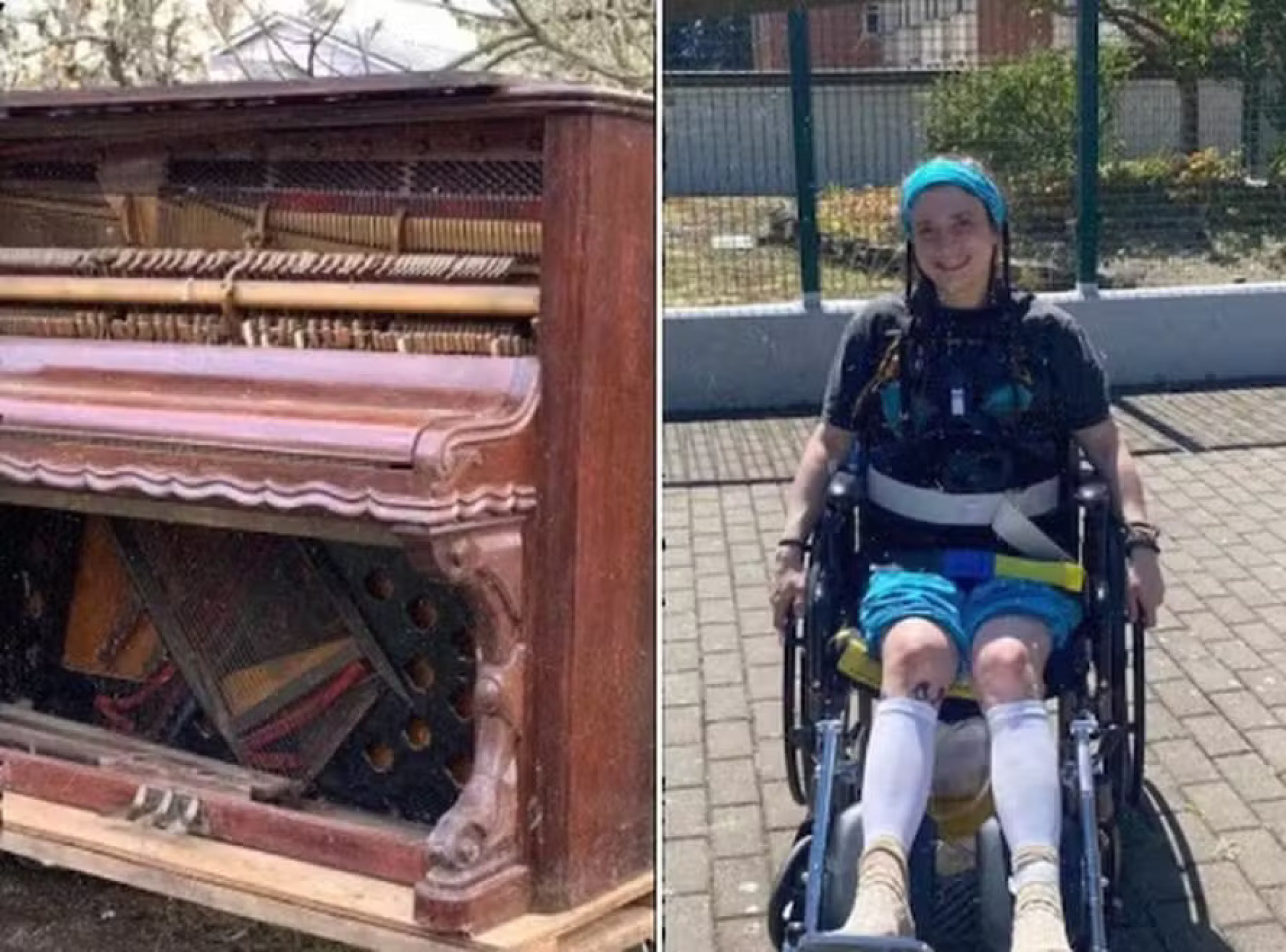 Mulher fica paraplégica após ser esmagada por um piano