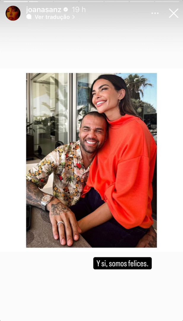 Joana Sanz faz post ‘feliz’ com Dani Alves cozinhando em ilha na Espanha