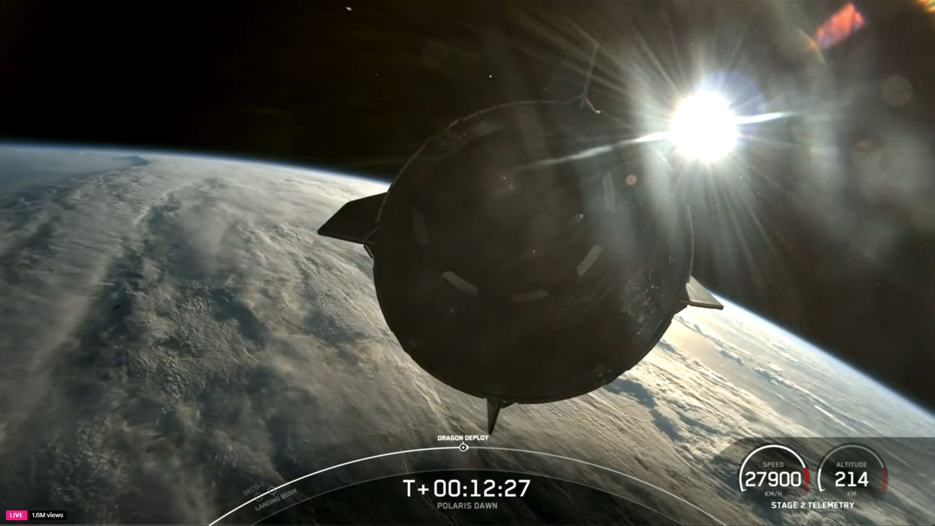 Polaris Dawn decolou com sucesso e terá 1.º passeio espacial com civis