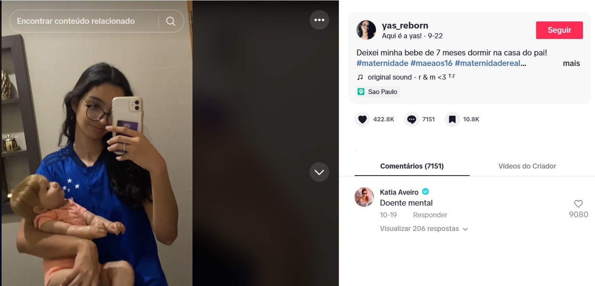 Irmã de CR7 chama influenciadora de "doente mental" e recebe resposta