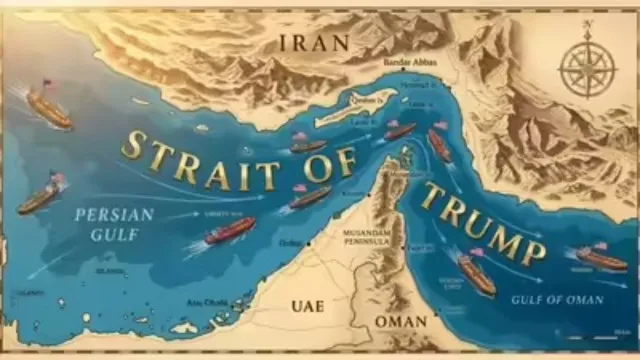Presidente dos EUA republica mapa que renomeia Hormuz para ‘estreito de Trump’